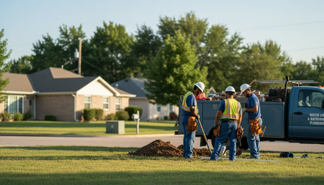 Residential water line and bathroom plumbing service in Maple Heights, OH